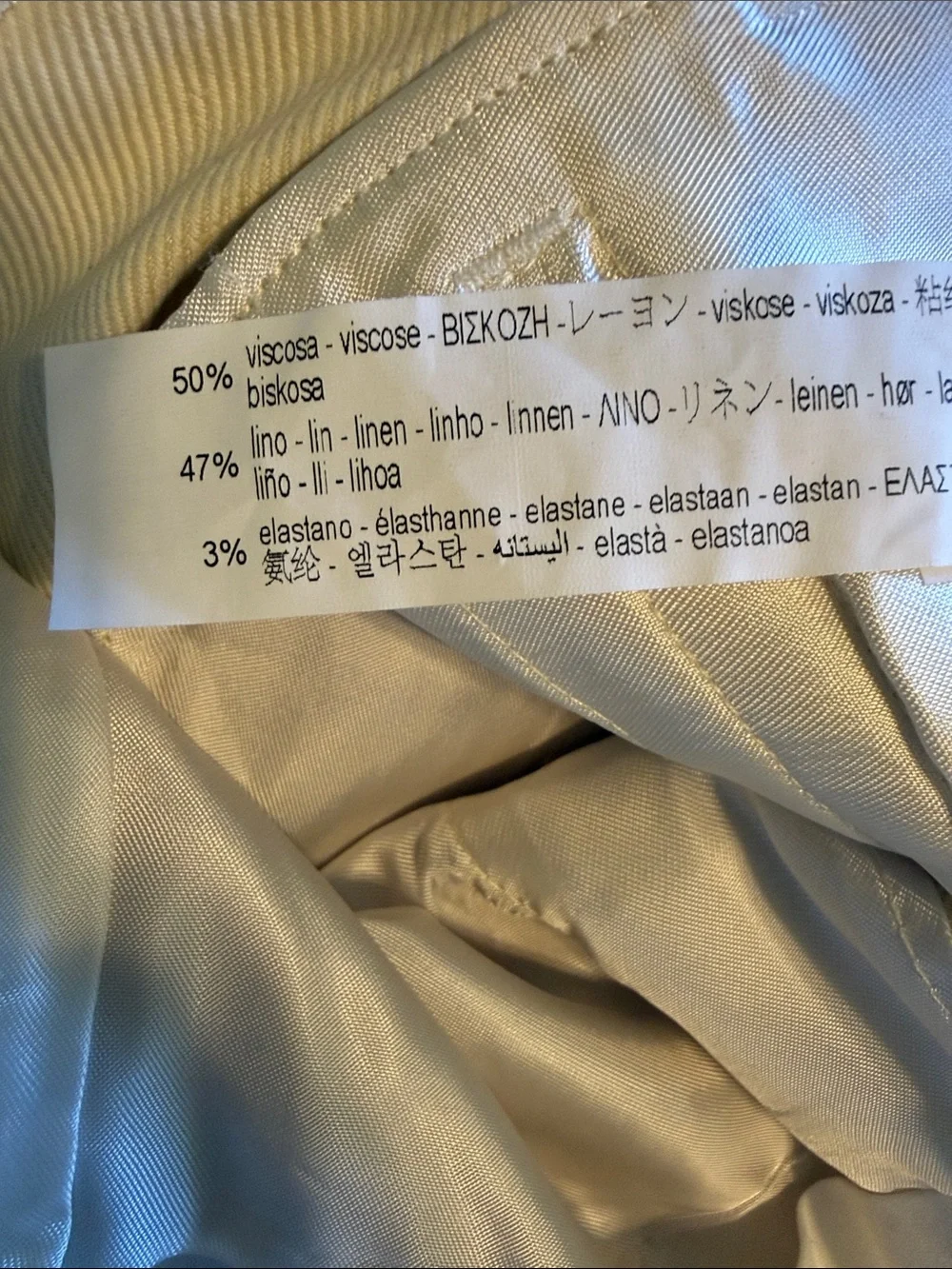 Zara Cream Wide-Leg Pants